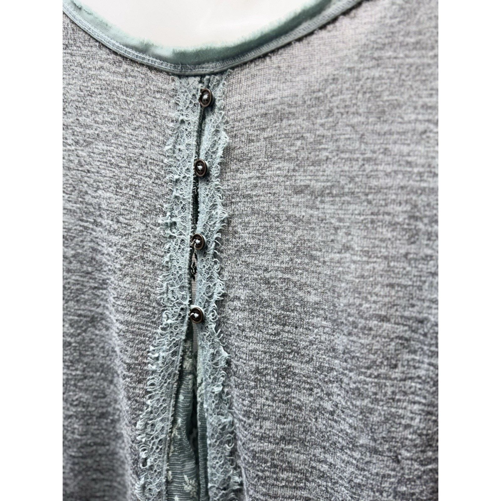 Other Xhilaration Womens L Gray Long Sleeve Blouse Size L / US 10 / IT 46 - 5 Thumbnail
