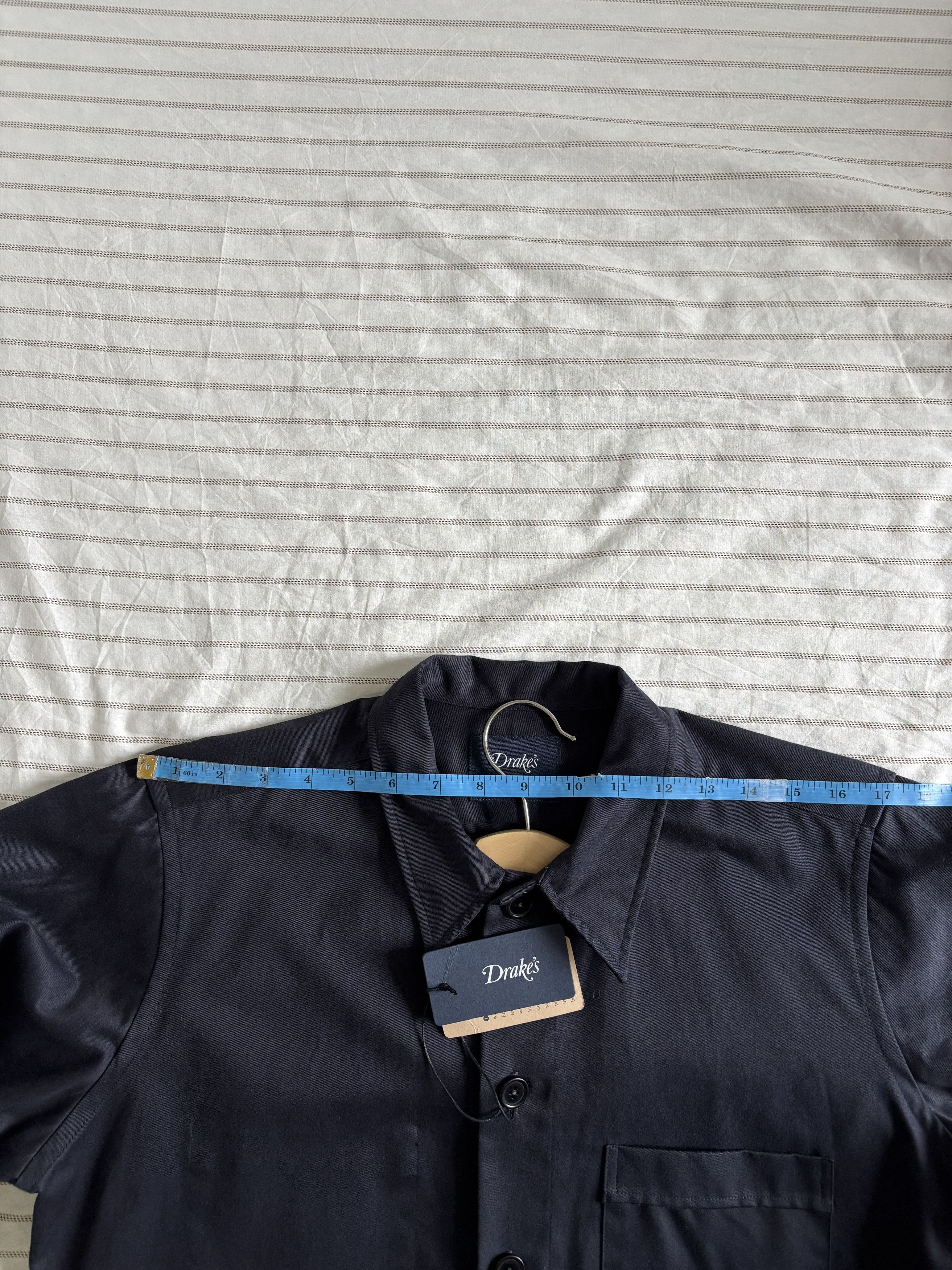 Drake's Drakes Cotton Twill Five-pocket Overshirt Navy Size Medium Size US M / EU 48-50 / 2 - 5 Thumbnail