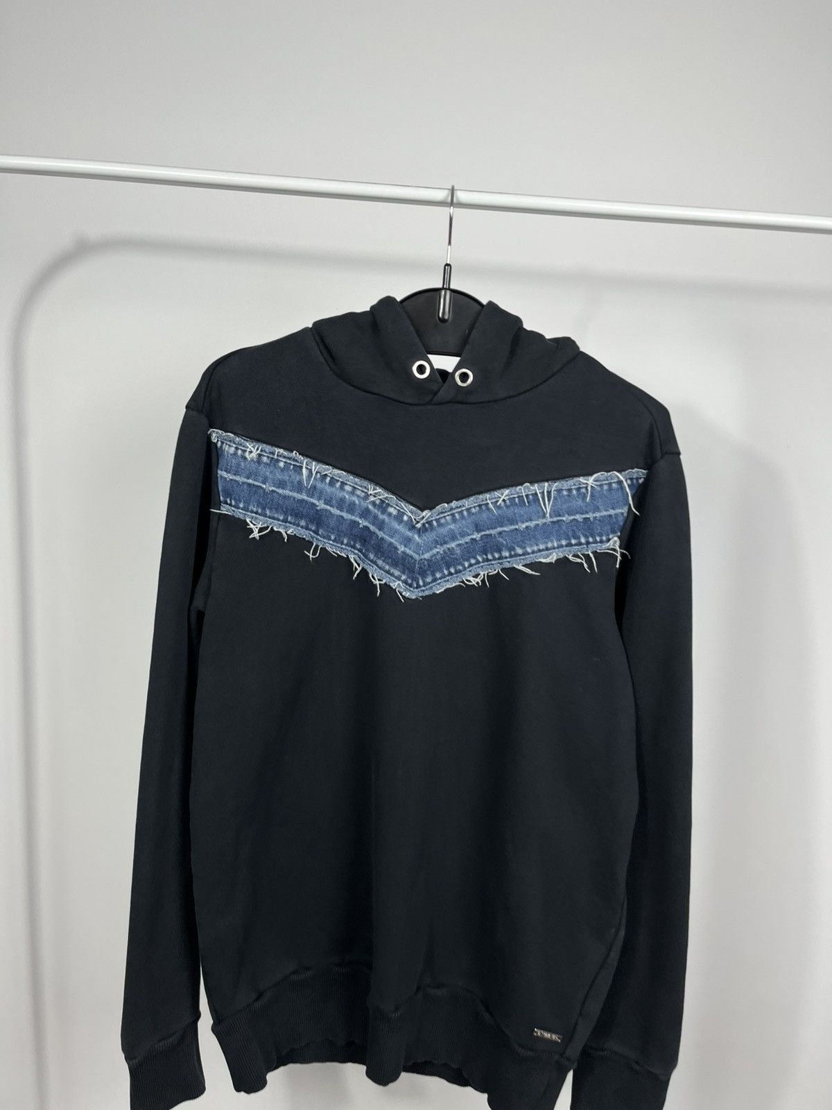 Diesel Diesel Hoodie Black Denim Panel Y2K Pullover Streetwear M Size US M / EU 48-50 / 2 - 2 Thumbnail