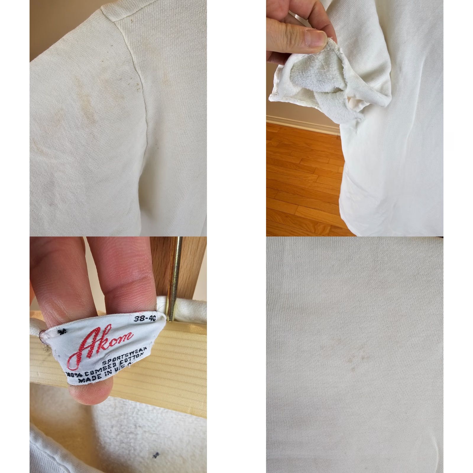 Vintage AKOM T-Shirt White Button Up Pocket Heavy Cotton Short Sleeve Men's M Size US M / EU 48-50 / 2 - 8 Thumbnail
