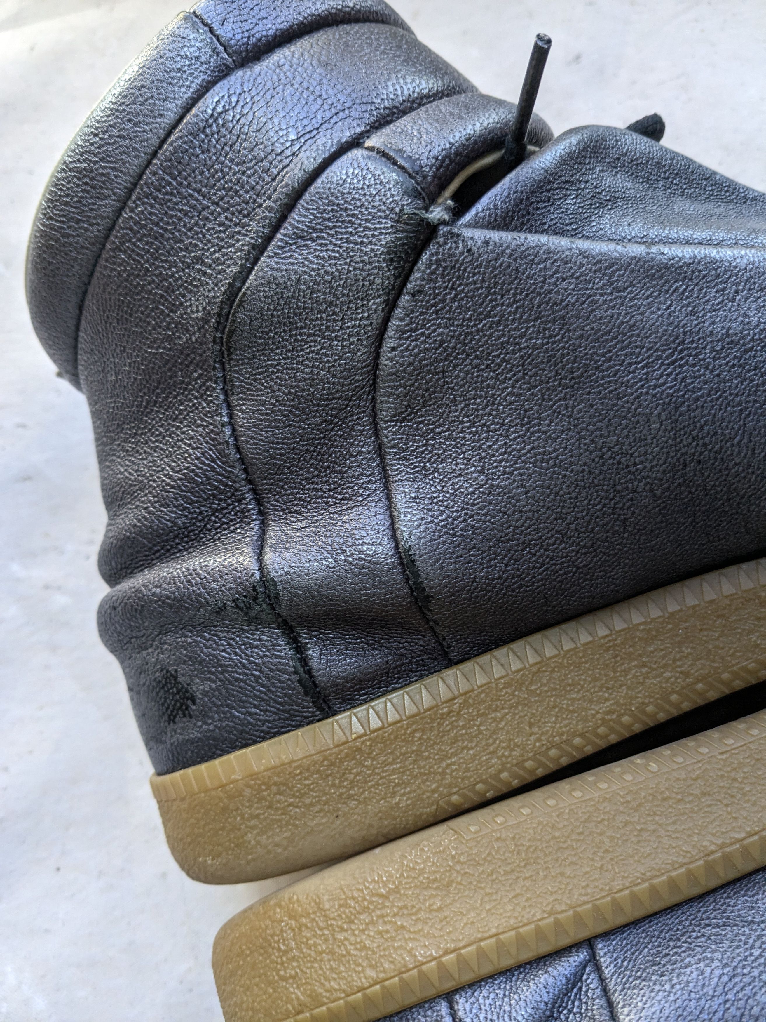 Maison Margiela Metalized Camel Leather Future High-Top Sneakers 9 42 Size US 9 / EU 42 - 9 Thumbnail