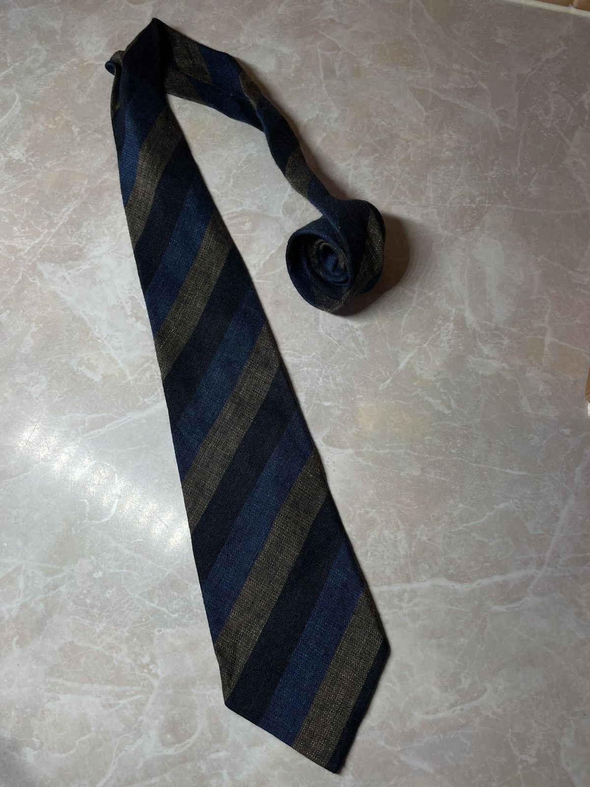 Givenchy Vintage Givenchy Gentleman Paris Striped Wool Cashmere Tie Size ONE SIZE - 1 Thumbnail