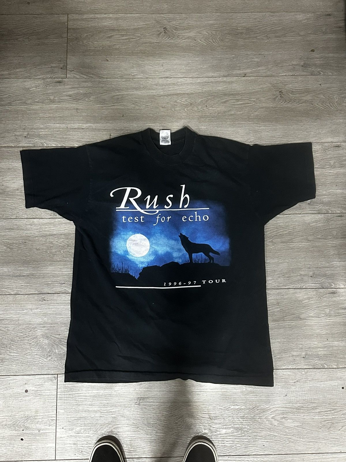 image of Band Tees x Made In USA Vintage 90's Rush Tour Tee in Black, Men's (Size XL)