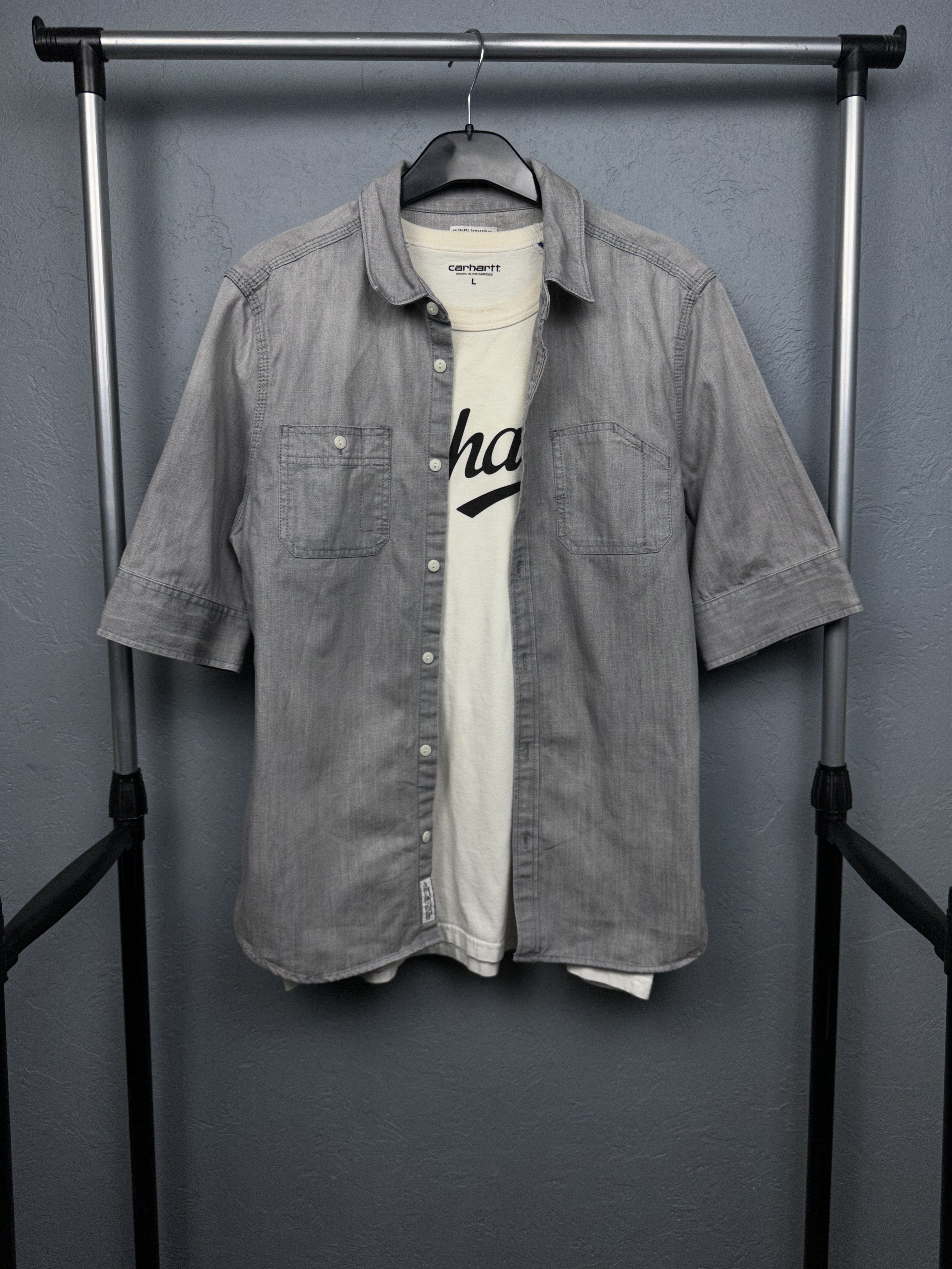 Allsaints Allsaints Mens Denim Origin Short Sleeve Shirt Size US M / EU 48-50 / 2 - 1 Thumbnail