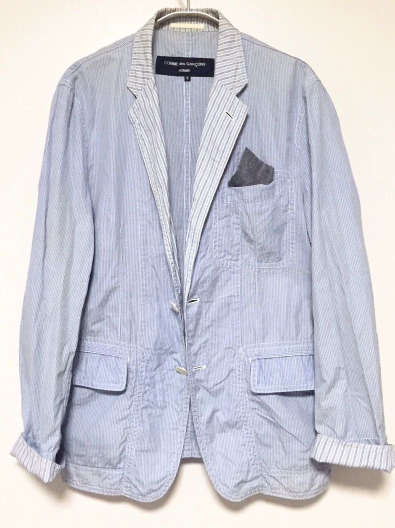 Comme des Garcons Striped Patchwork Cotton Jacket 2505-Nextarrow Size US S / EU 44-46 / 1 - 2 Thumbnail