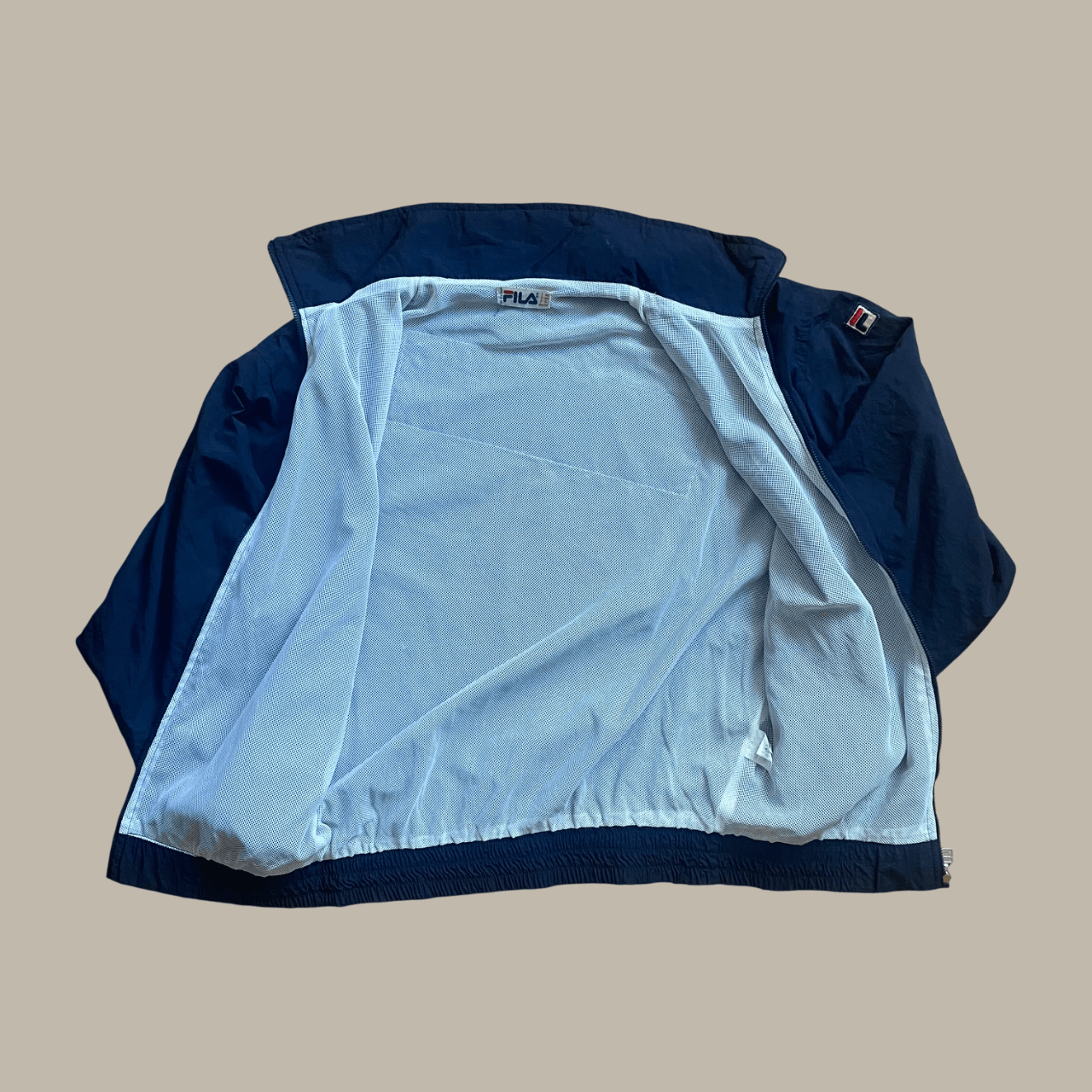 Fila Vintage Fila Windbreaker Bomber made in Italy Navy Nylon Size US M / EU 48-50 / 2 - 5 Thumbnail