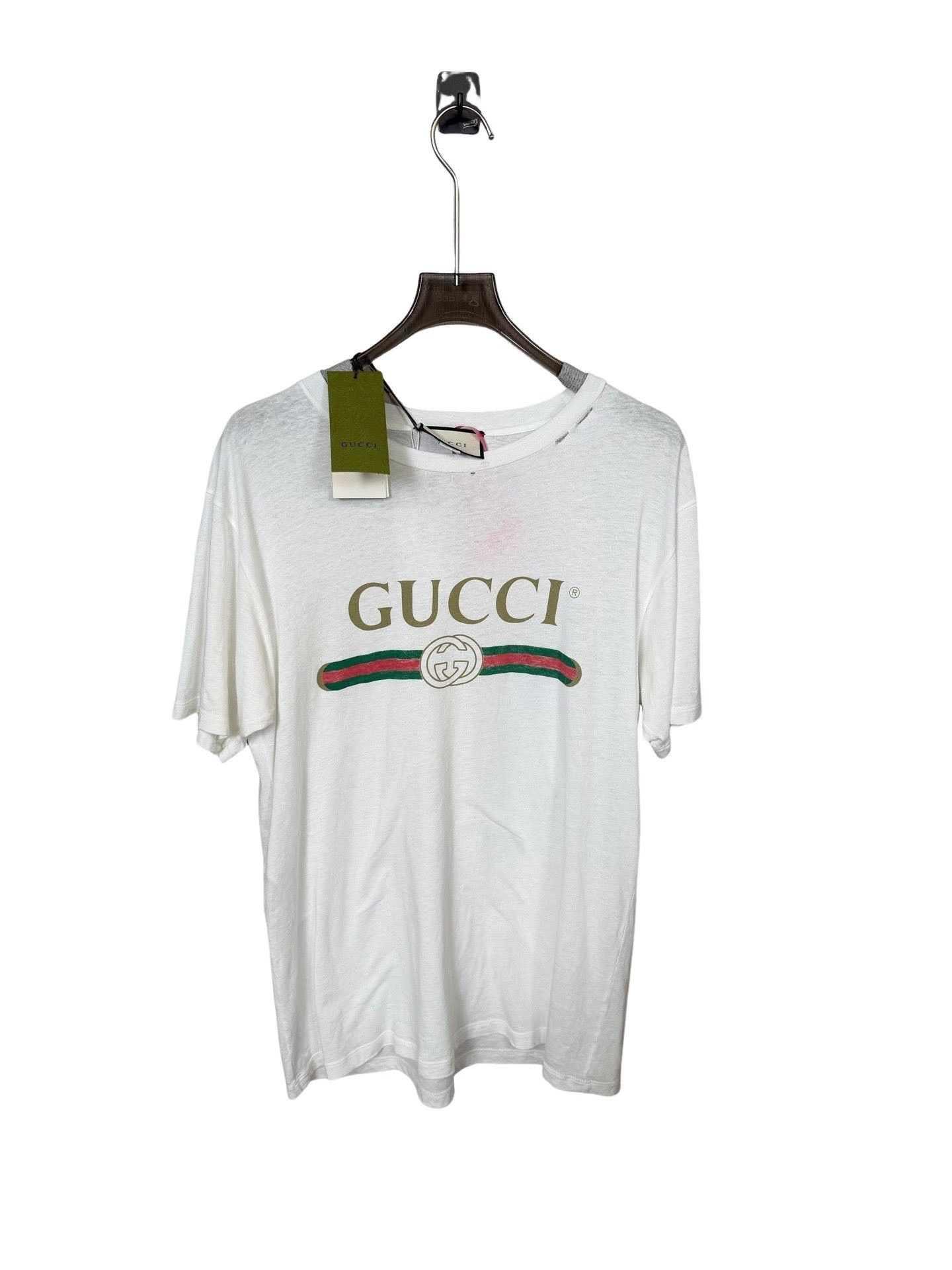 Gucci Gucci Logo Web Stripe T-Shirt Size S Size US S / EU 44-46 / 1 - 1 Thumbnail