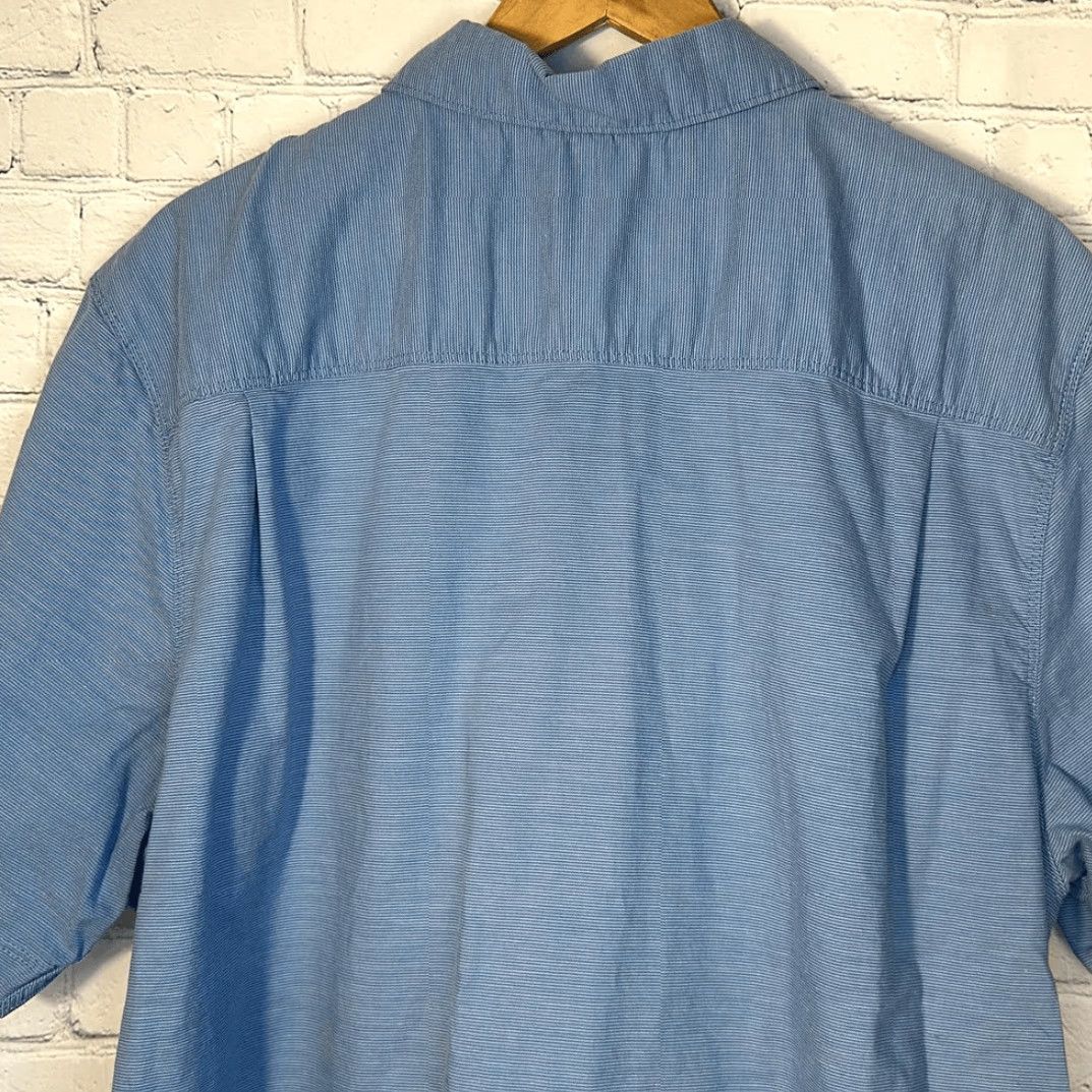 The North Face The North Face Men's Shirt XL Short Sleeve Button Up Blue & White Striped Size US XL / EU 56 / 4 - 5 Thumbnail