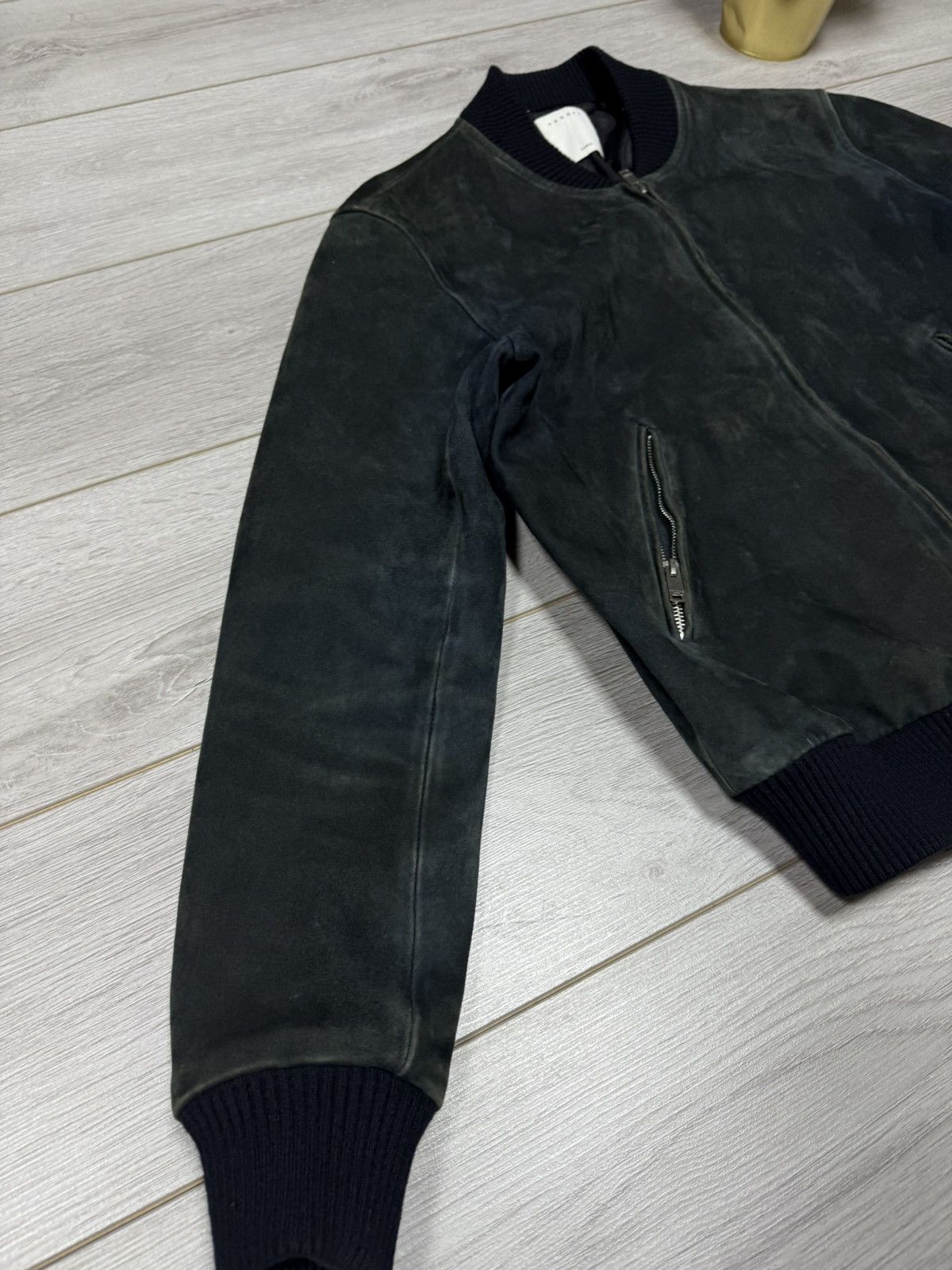 Sandro Sandro leather bomber jacket zip vintage Size US L / EU 52-54 / 3 - 6 Thumbnail