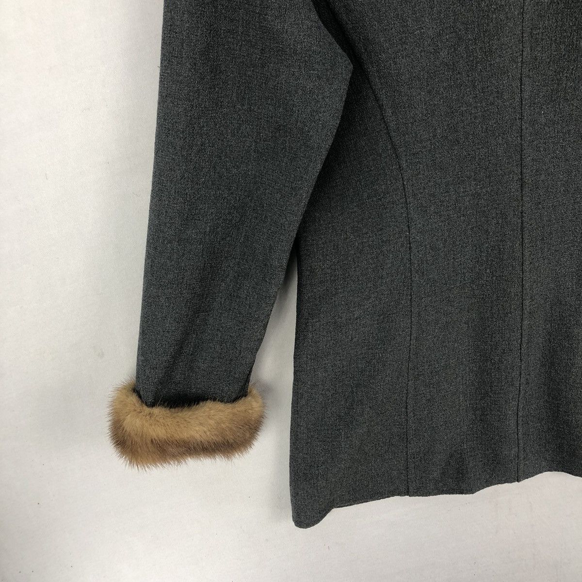 Hiroko Koshino Homme Vintage 00’s EmilToh Mink Fur 4 Pocket Blazer Jacket Size S / US 4 / IT 40 - 12 Thumbnail