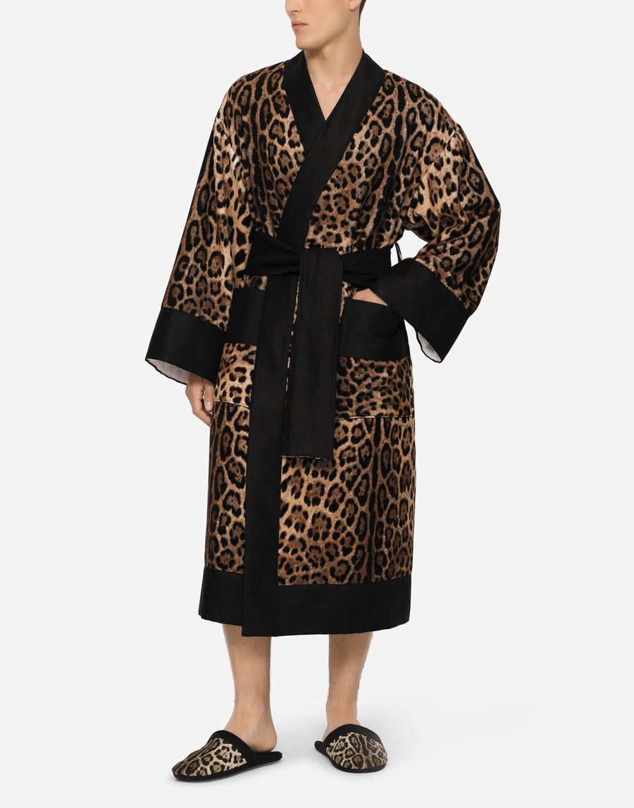 Dolce & Gabbana Dolce & Gabbana Terry Cotton Bath Robe Size M Size ONE SIZE - 6 Thumbnail