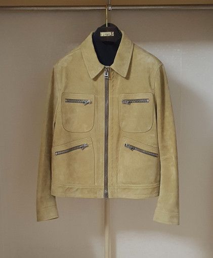Tom Ford o1sm1stk0824 Heather Suede Military Jacket in Yellow Size US L / EU 52-54 / 3 - 1 Thumbnail