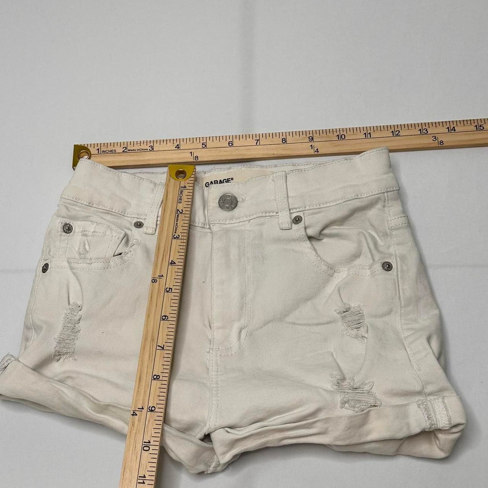 Garage Garage Size 1 White Micro Shorts Size 25" / US 0 / IT 36 - 3 Thumbnail