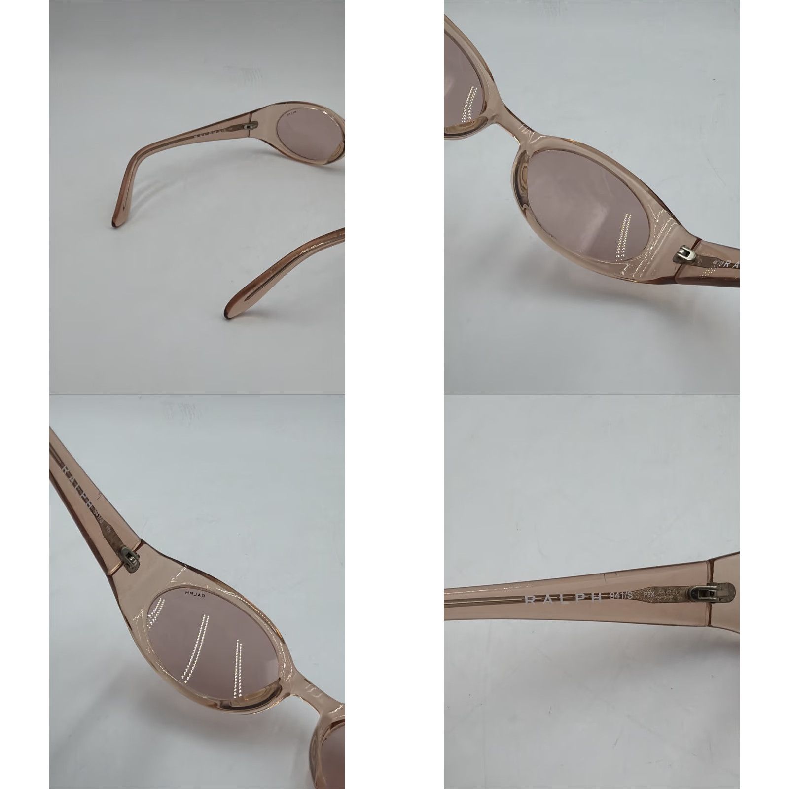 Ralph Lauren VINTAGE Ralph Lauren Sunglasses Frame 941/S 48-19-125 Frames Only Brown Tortoise Oval Plastic Men Womens Size ONE SIZE - 8 Thumbnail