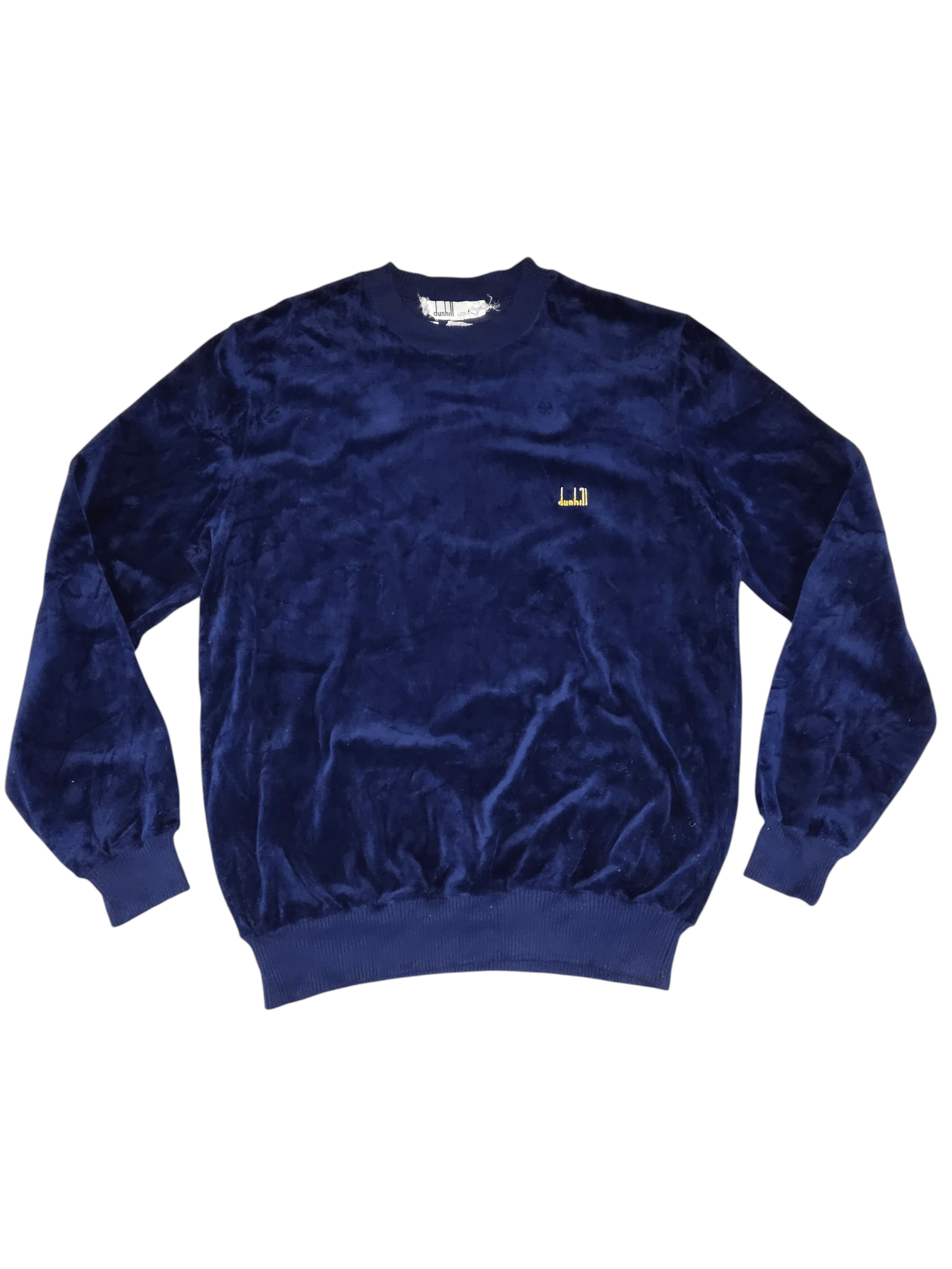 Alfred Dunhill Vintage DUNHILL Velvet Sweatshirt Size US L / EU 52-54 / 3 - 1 Thumbnail