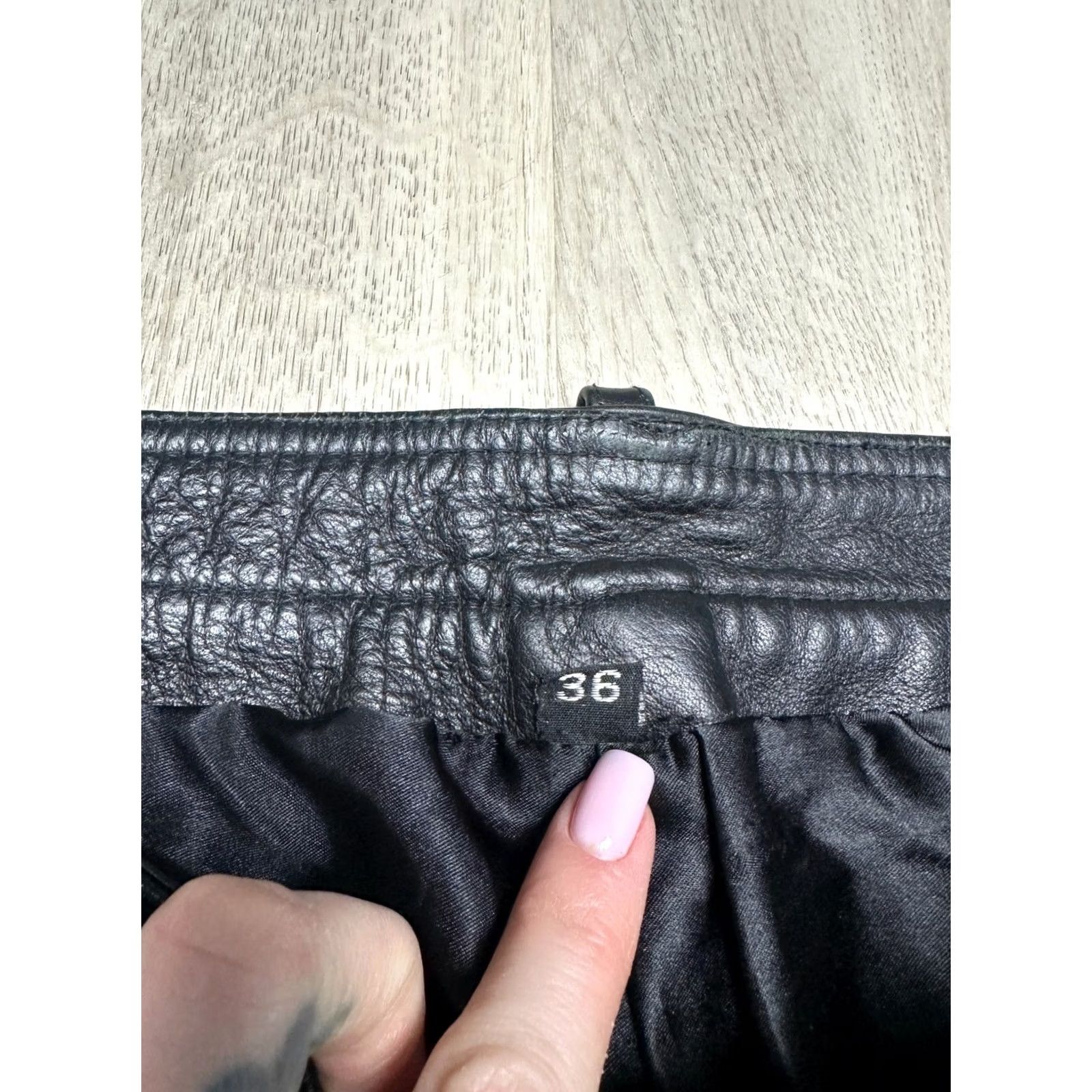 Vintage Vintage Mens Genuine Leather Pants Biker Motorcycle Size 36 Size US 36 / EU 52 - 4 Thumbnail
