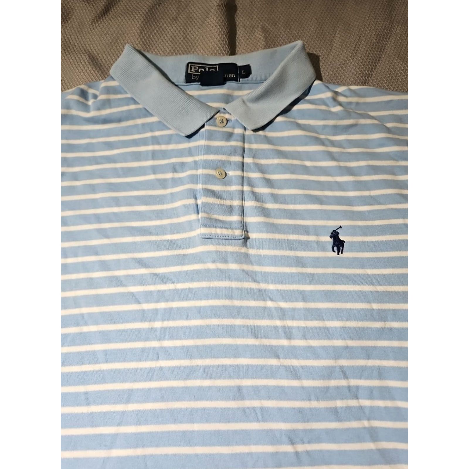 Polo Ralph Lauren Polo Ralph Lauren Shirt Mens Large Blue Striped Polo Button Up Preppy Casual Size US L / EU 52-54 / 3 - 2 Thumbnail
