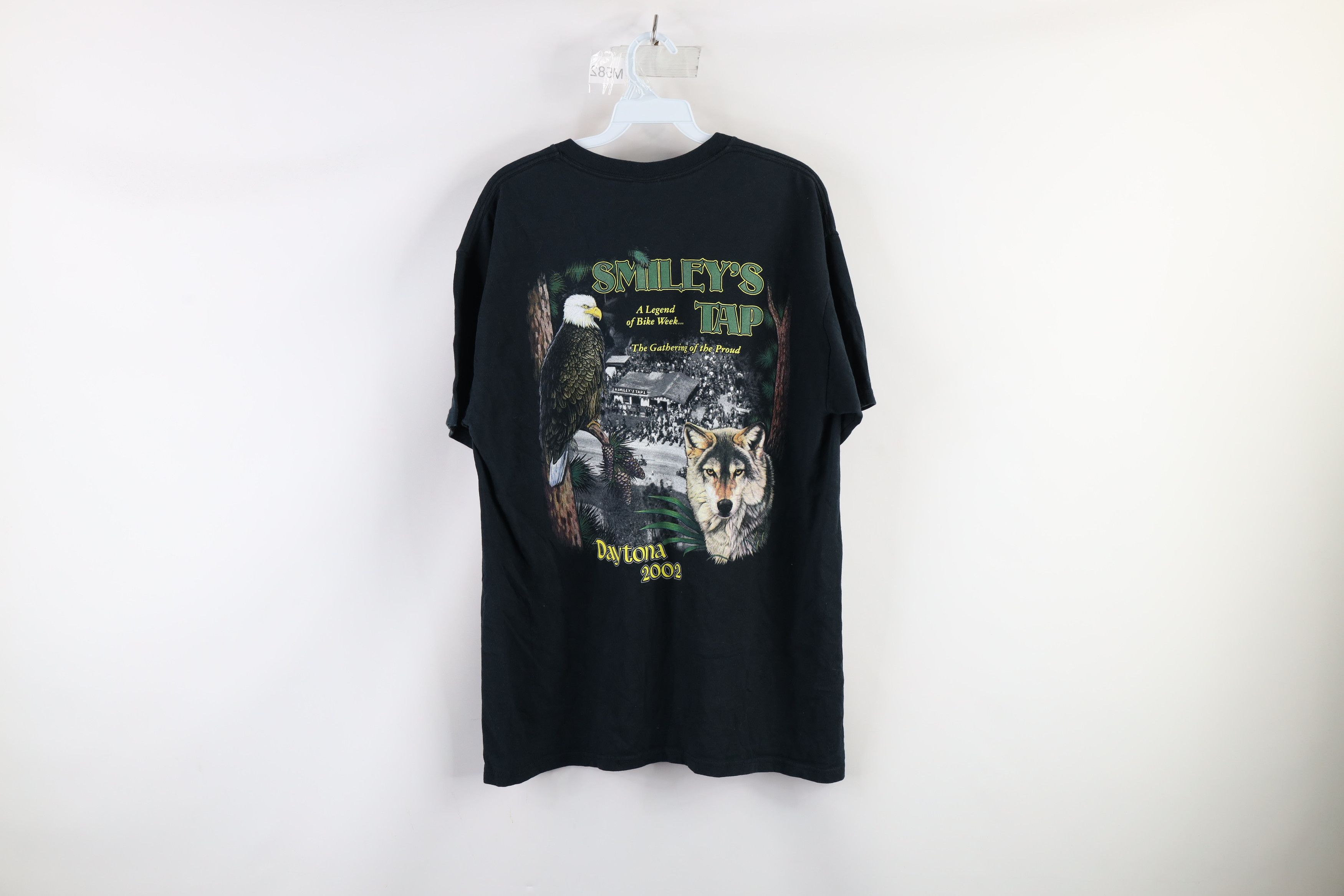 Vintage Vintage Y2K 2002 Wolf Smileys Tap Daytona Bike Week T-Shirt Size US L / EU 52-54 / 3 - 6 Thumbnail