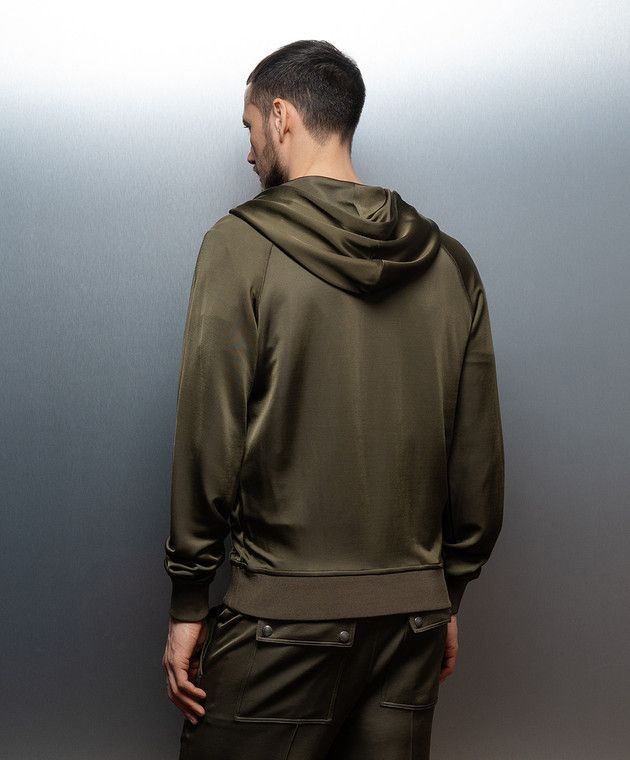Tom Ford o1w1db10125 JDL012 Hoodie in Khaki Size US L / EU 52-54 / 3 - 3 Thumbnail