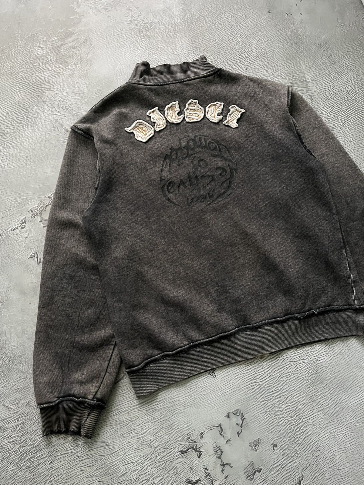 Diesel Diesel Avant Garde Y2K Vintage Sweater Japanese Grey Size US XXL / EU 58 / 5 - 10 Thumbnail