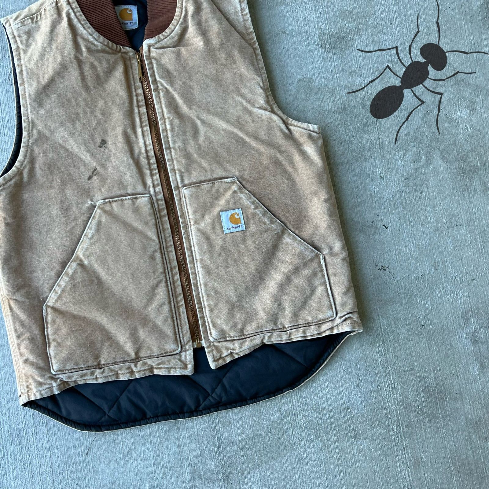 Carhartt × Vintage Carhartt faded brown work wear vest Size US S / EU 44-46 / 1 - 3 Thumbnail