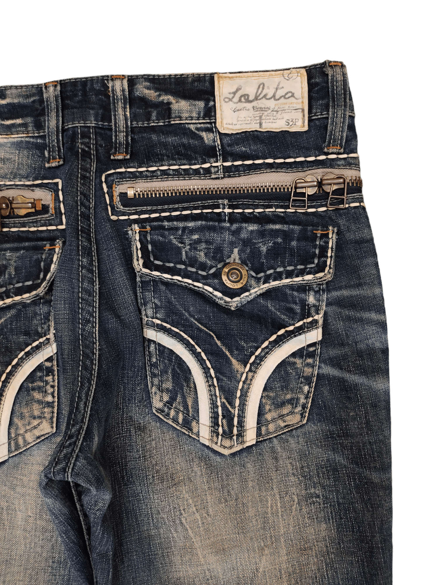 Kapital Vintage Y2k Lolita Distress Faded Jeans True Religion Styles Size US 32 / EU 48 - 3 Thumbnail