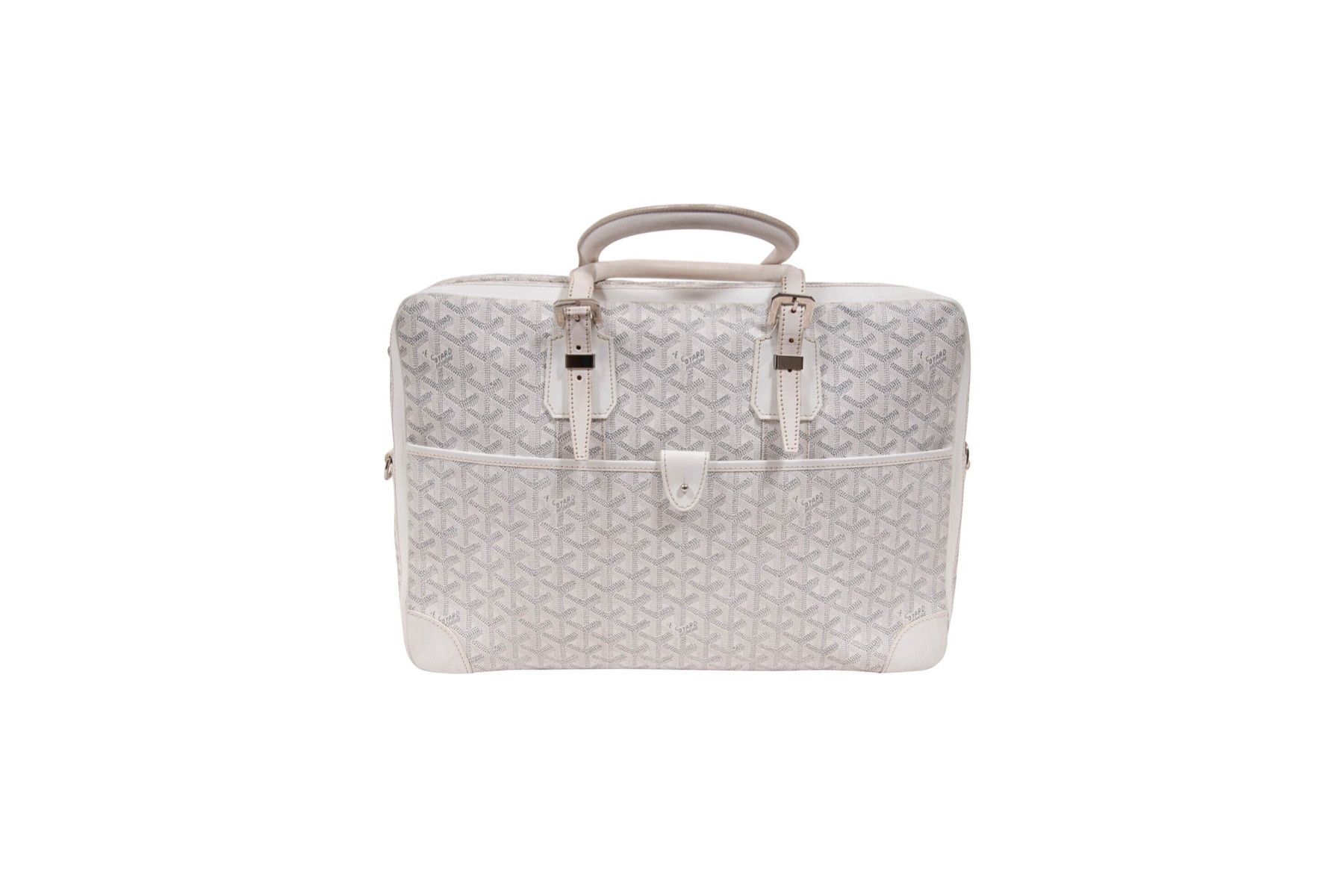 Goyard Ambassade PM Travel White Briefcase Laptop Messenger Bag Grailed