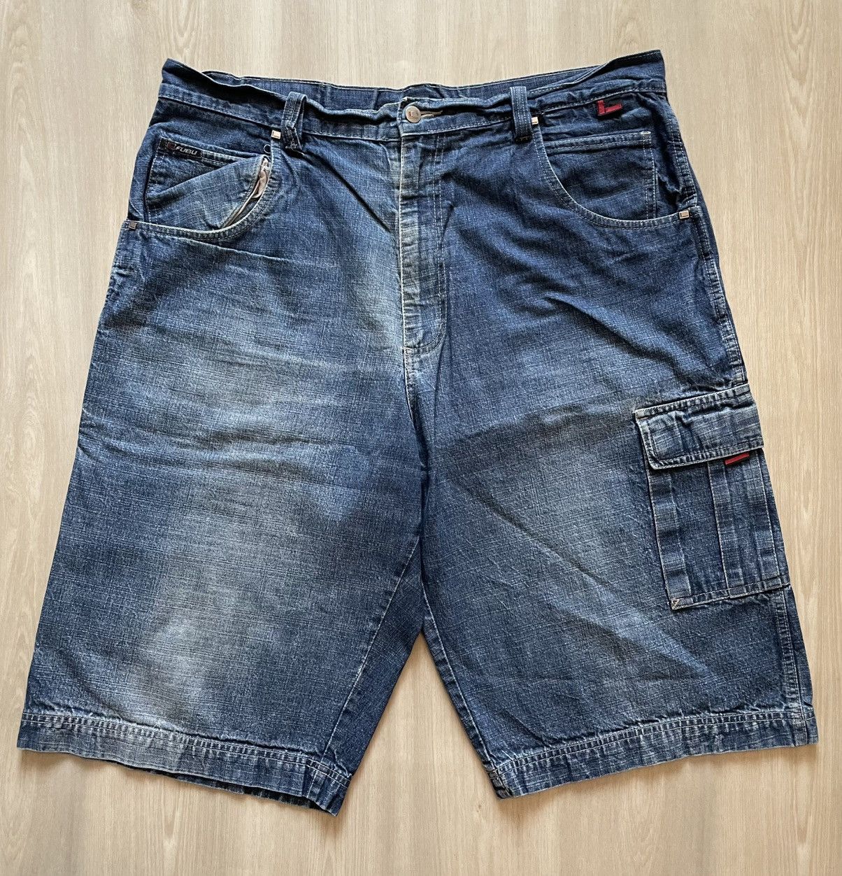 Fubu × Vintage Vintage Y2K FUBU Denim Carpenter Cargo Shorts Size 40 Size US 40 / EU 56 - 1 Thumbnail
