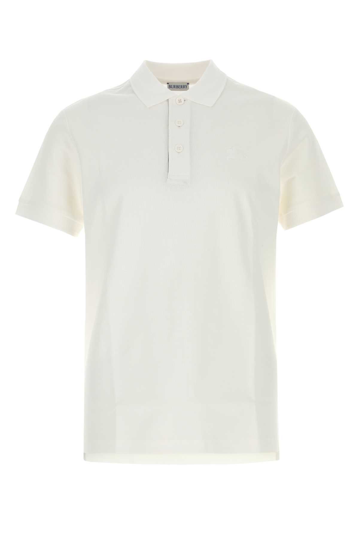 Burberry White Piquet Polo Shirt Size US S / EU 44-46 / 1 - 1 Thumbnail