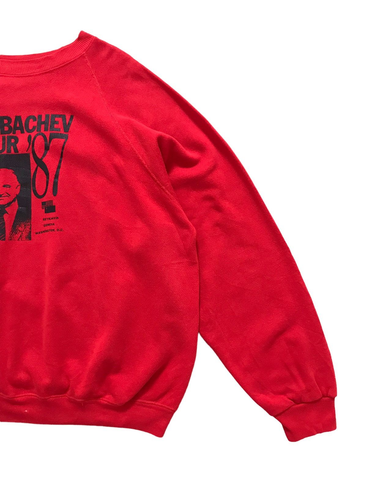 Vintage Vintage Mikhail Gorbachev Tour 87’ Sweatshirt Size US XL / EU 56 / 4 - 3 Thumbnail