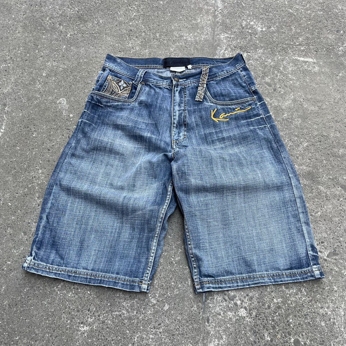 Karl Kani × Vintage Vintage 00s Karl Kani Baggy Denim Hip Hop Shorts Size US 32 / EU 48 - 7 Thumbnail