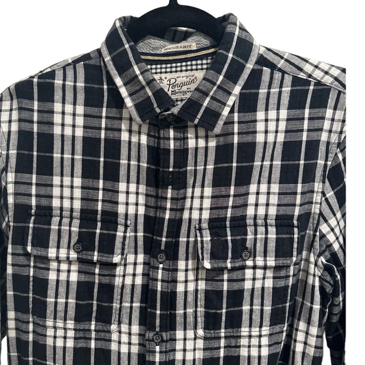 Original Penguin Original Penguin Cotton Slim-Fit Plaid Button Down Shirt Size US S / EU 44-46 / 1 - 3 Thumbnail