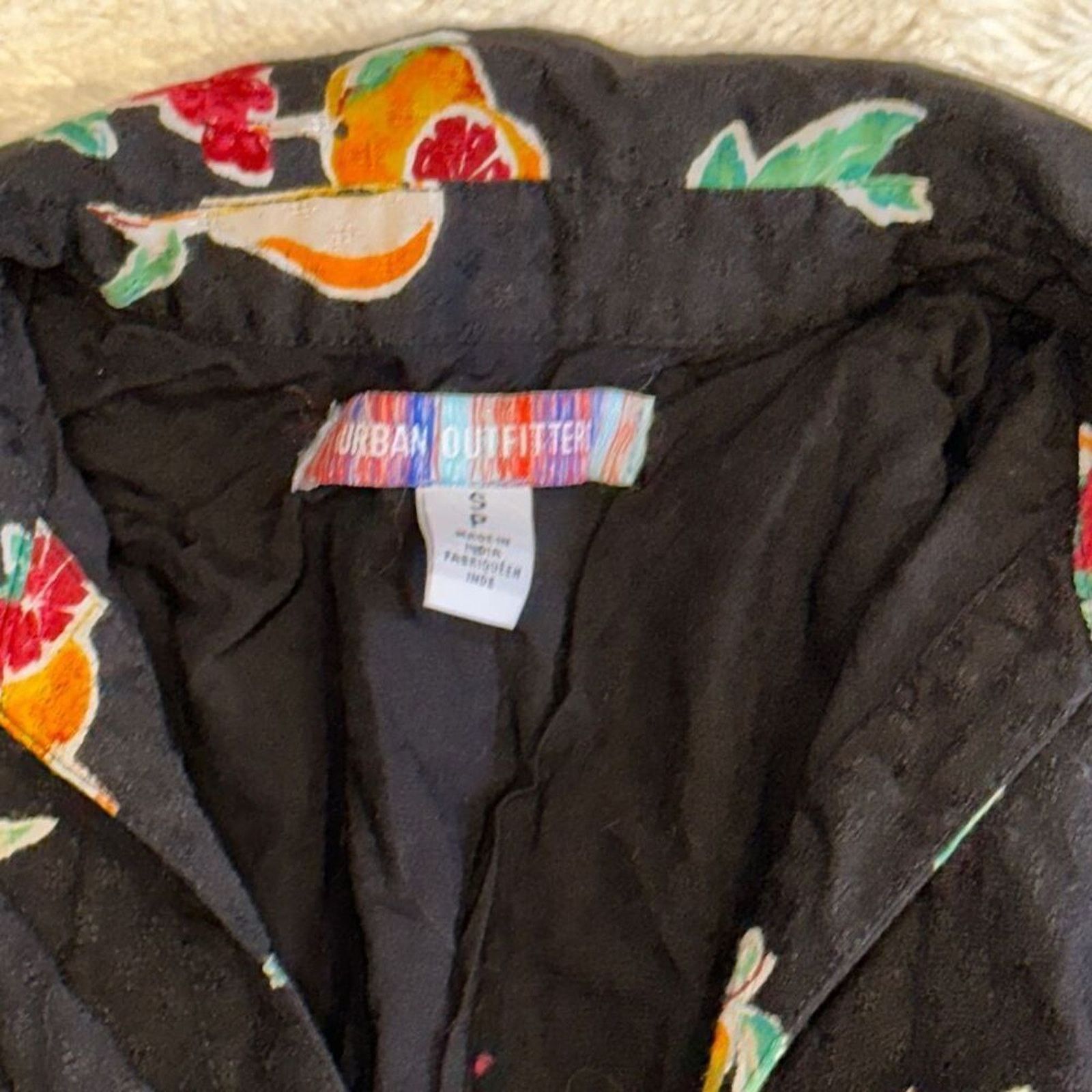 Urban Outfitters Urban Outfitters Fruits Print Black Collared Dress | Sz S Size S / US 4 / IT 40 - 5 Thumbnail