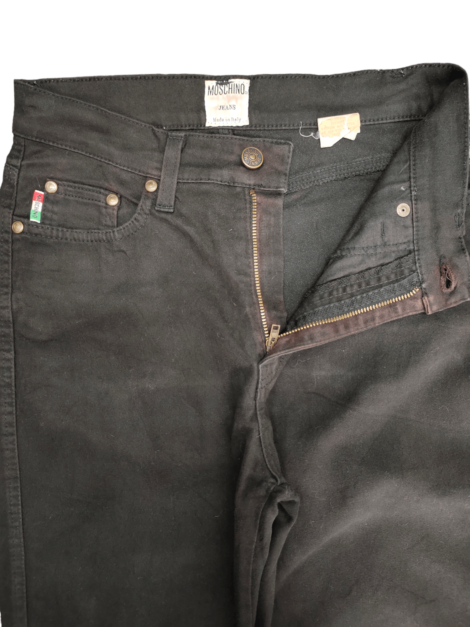 Moschino Vintage 90s Moschino Black Denim Pants High Rise Size US 27 - 7 Thumbnail