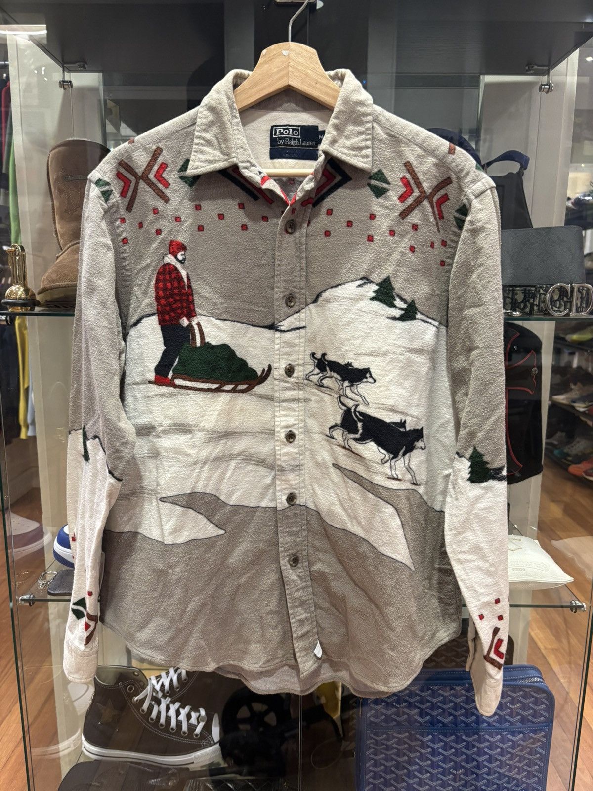 Polo Ralph Lauren Polo Ralph Lauren Vintage Dog Sled Button Up Shirt Size US M / EU 48-50 / 2 - 1 Thumbnail
