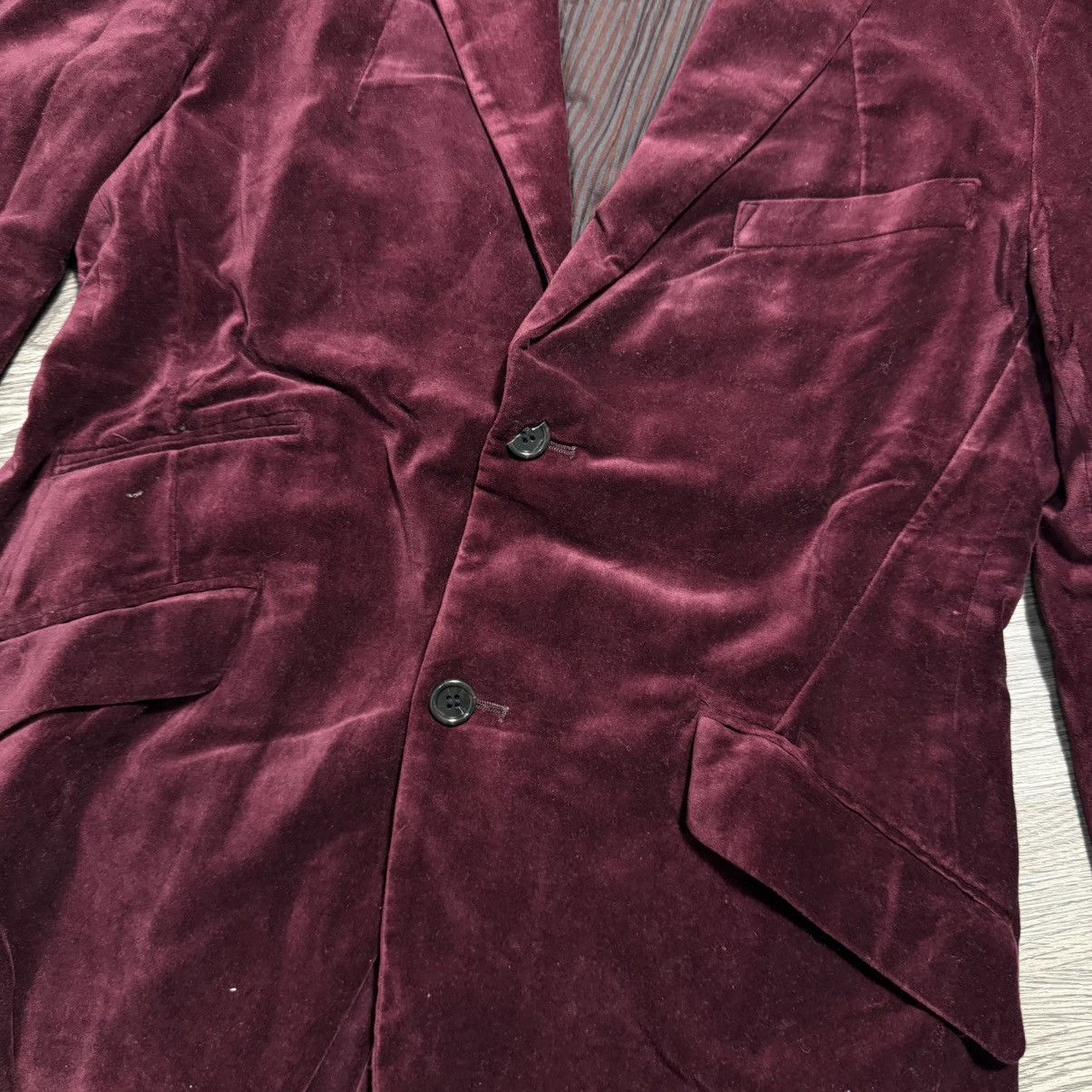 PPFM 💥 Vintage PPFM blazer Velvet Burgundy 💥 Size 38R - 4 Thumbnail