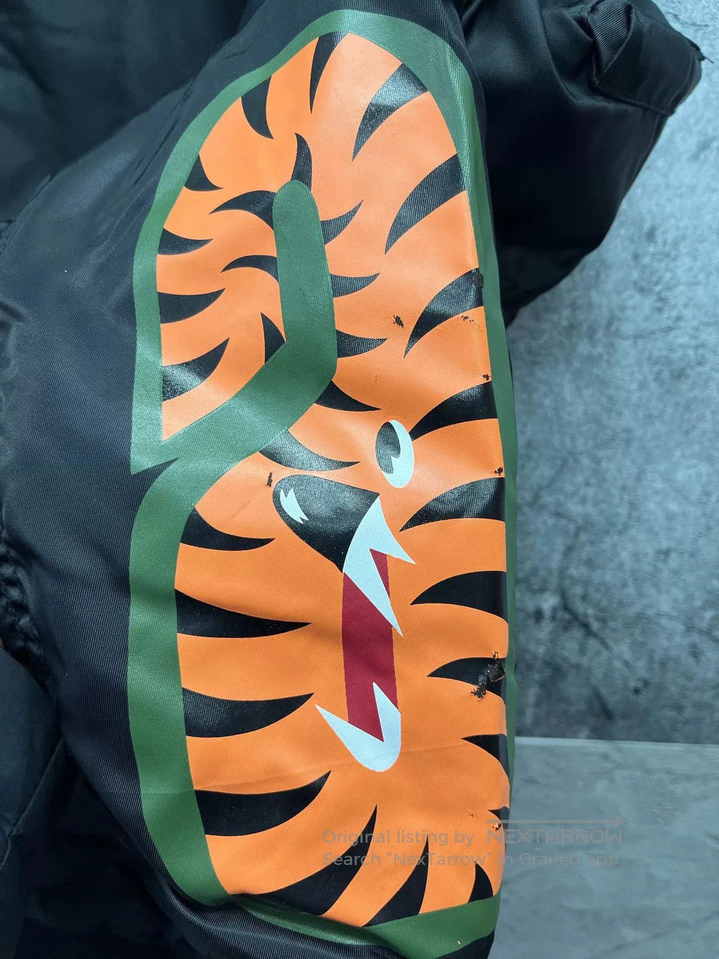 Bape MAX1 Black Shark Flight Jacket.