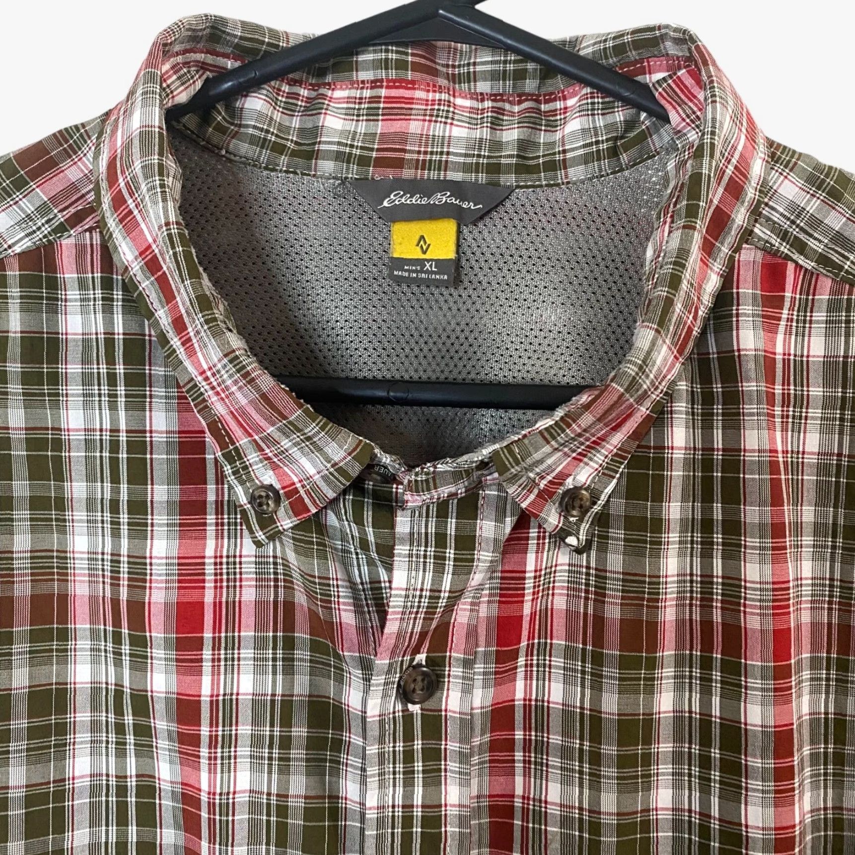 Eddie Bauer VINTAGE Eddie Bauer Travex Button Up Shirt Mens XL Red Plaid Short Sleeve Stretch Size US XL / EU 56 / 4 - 5 Thumbnail