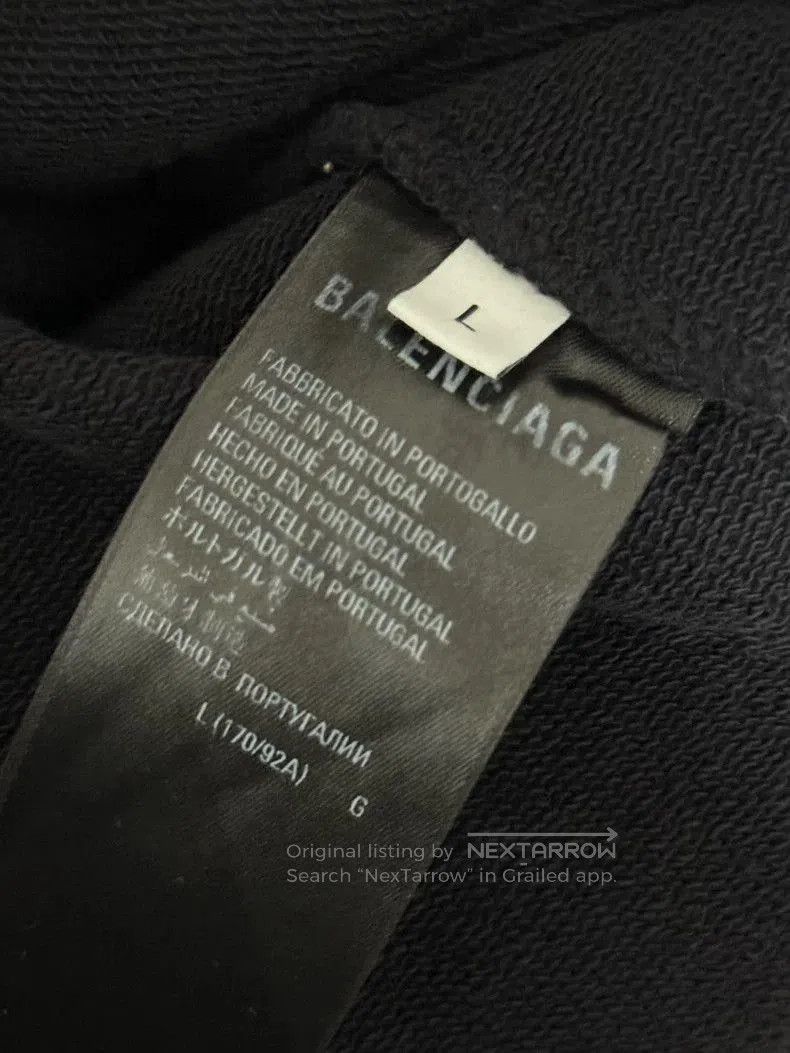 Balenciaga Balenciaga Coke Tape Embroidered Logo Hoodie. Size US L / EU 52-54 / 3 - 4 Thumbnail