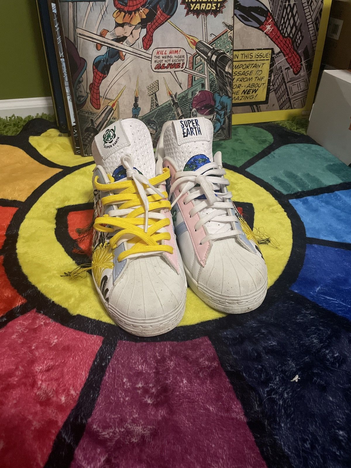 Adidas Sean Wortherspoon Super Earth Adidas Superstar Size US 11.5 / EU 44-45 - 3 Thumbnail