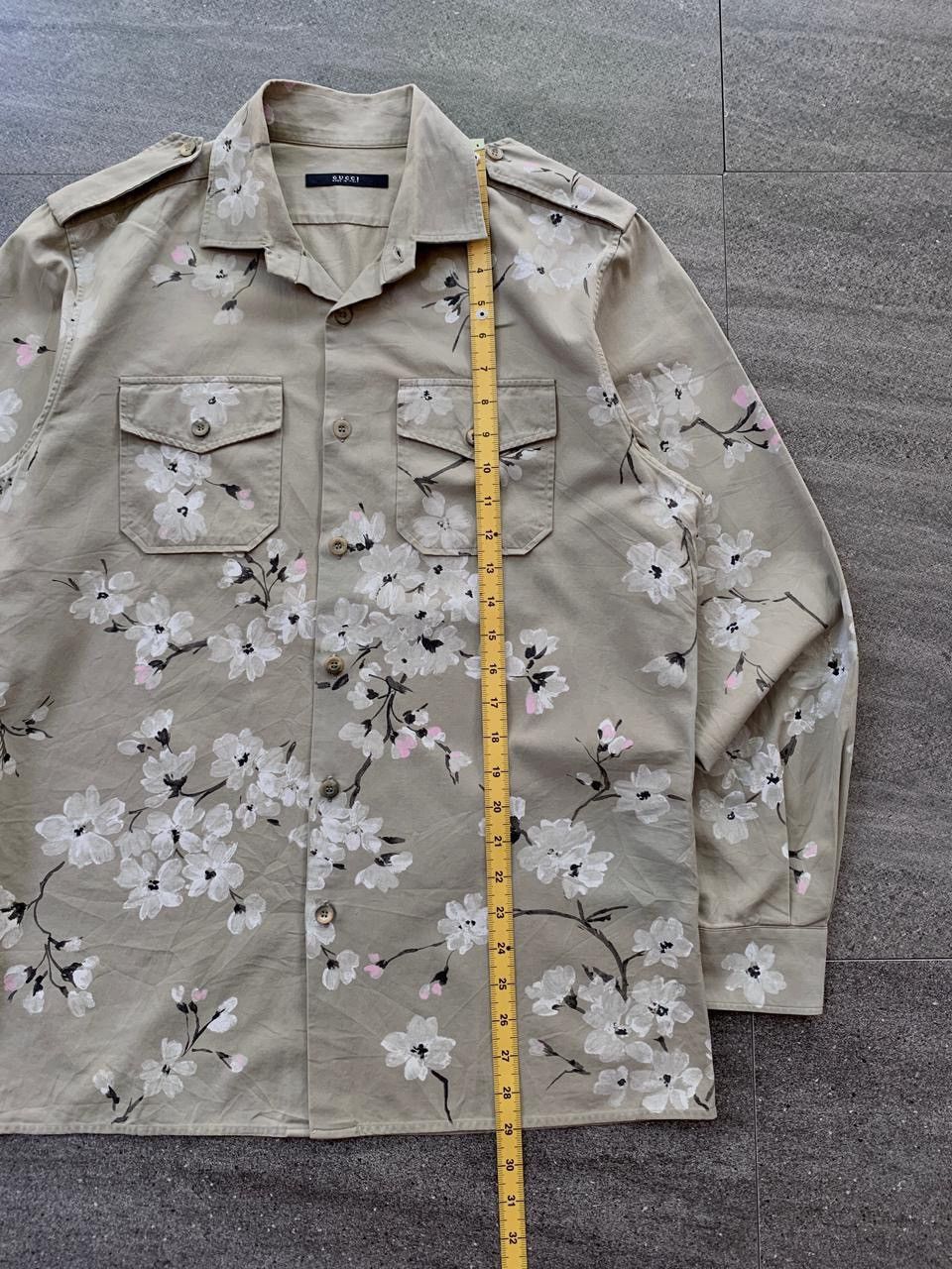 Gucci FREE TAX! SS 2003 Painted Floral Military Shirt by Tom Ford Size US S / EU 44-46 / 1 - 12 Thumbnail