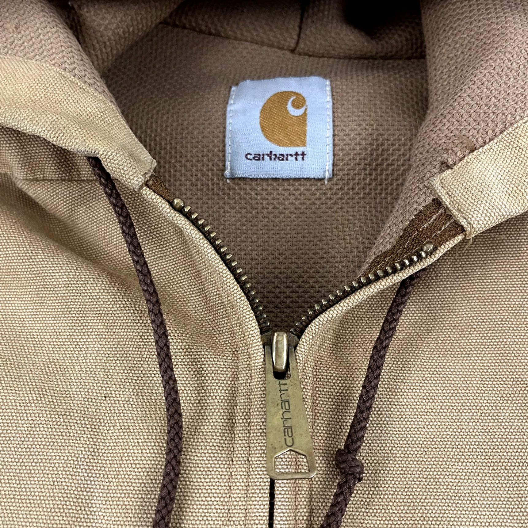 Carhartt VINTAGE Carhartt Jacket Mens 2XL Brown Overcoat Warm Workwear Hooded Lined Pockets Canvas Cotton Size US XXL / EU 58 / 5 - 3 Thumbnail