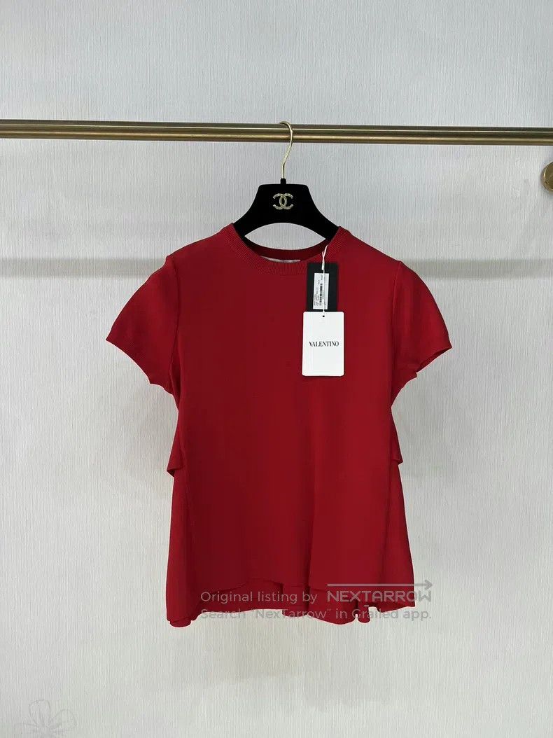 Valentino Valentino Red knitted top Size S / US 4 / IT 40 - 1 Thumbnail