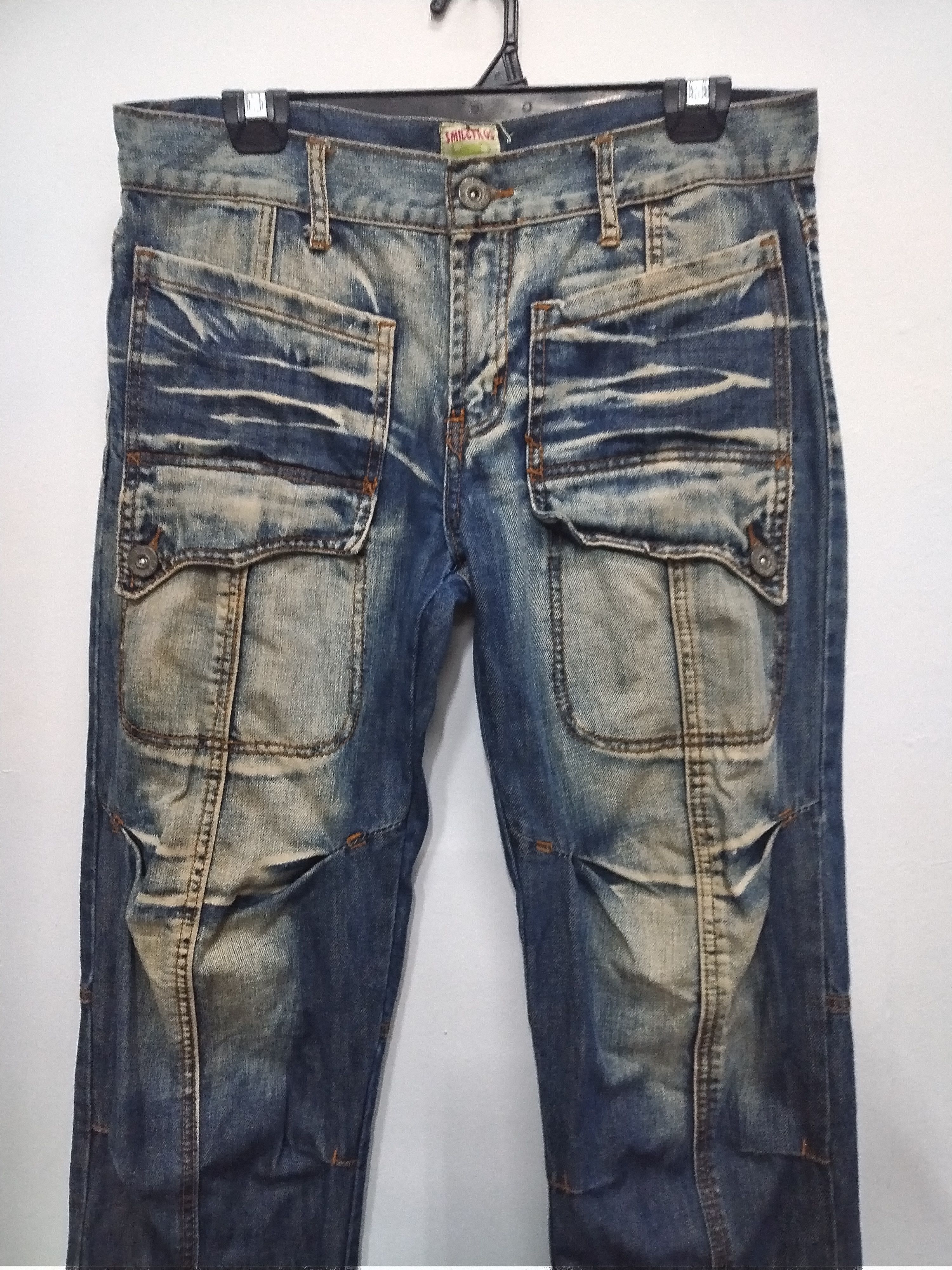 Seditionaries Crazy acid wash jeans Punk Goth Distressed Smile Frog Jeans Size US 32 / EU 48 - 5 Thumbnail