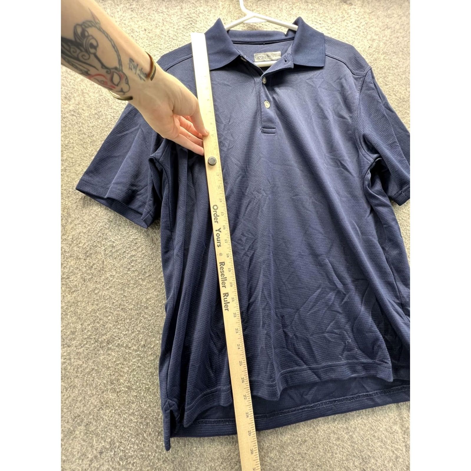 Callaway Callaway Polo Shirt Mens Large Blue Solid Lightweight Knit Golf Performance Short Sleeve Polo Shirt Mens L Blue Solid Golf Size US L / EU 52-54 / 3 - 3 Thumbnail