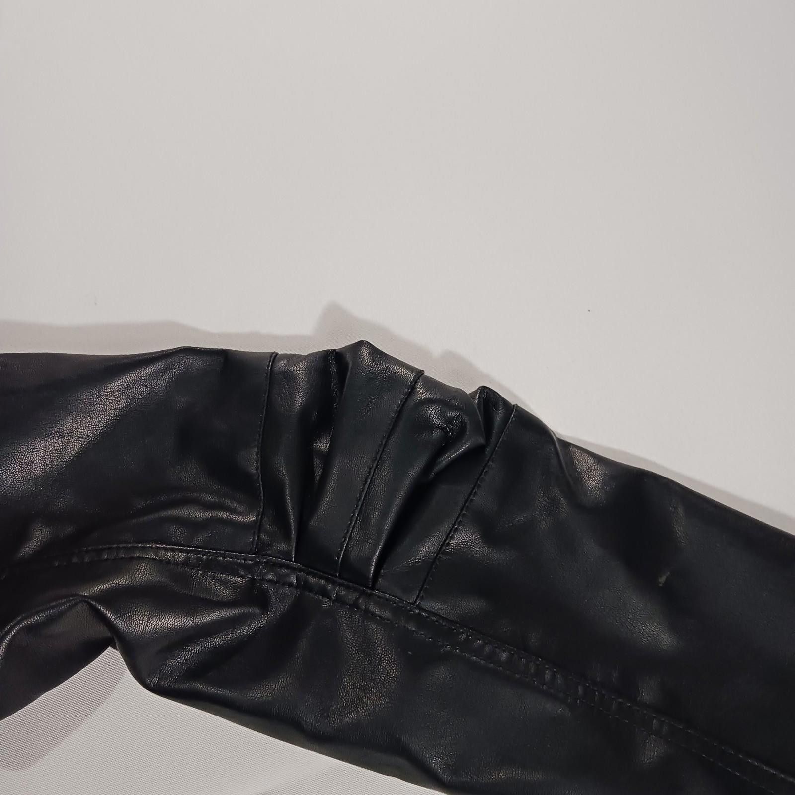 Other LJYH Jacket Women's Faux Leather Pleated Elbow T11-12 Black Size ONE SIZE - 3 Thumbnail