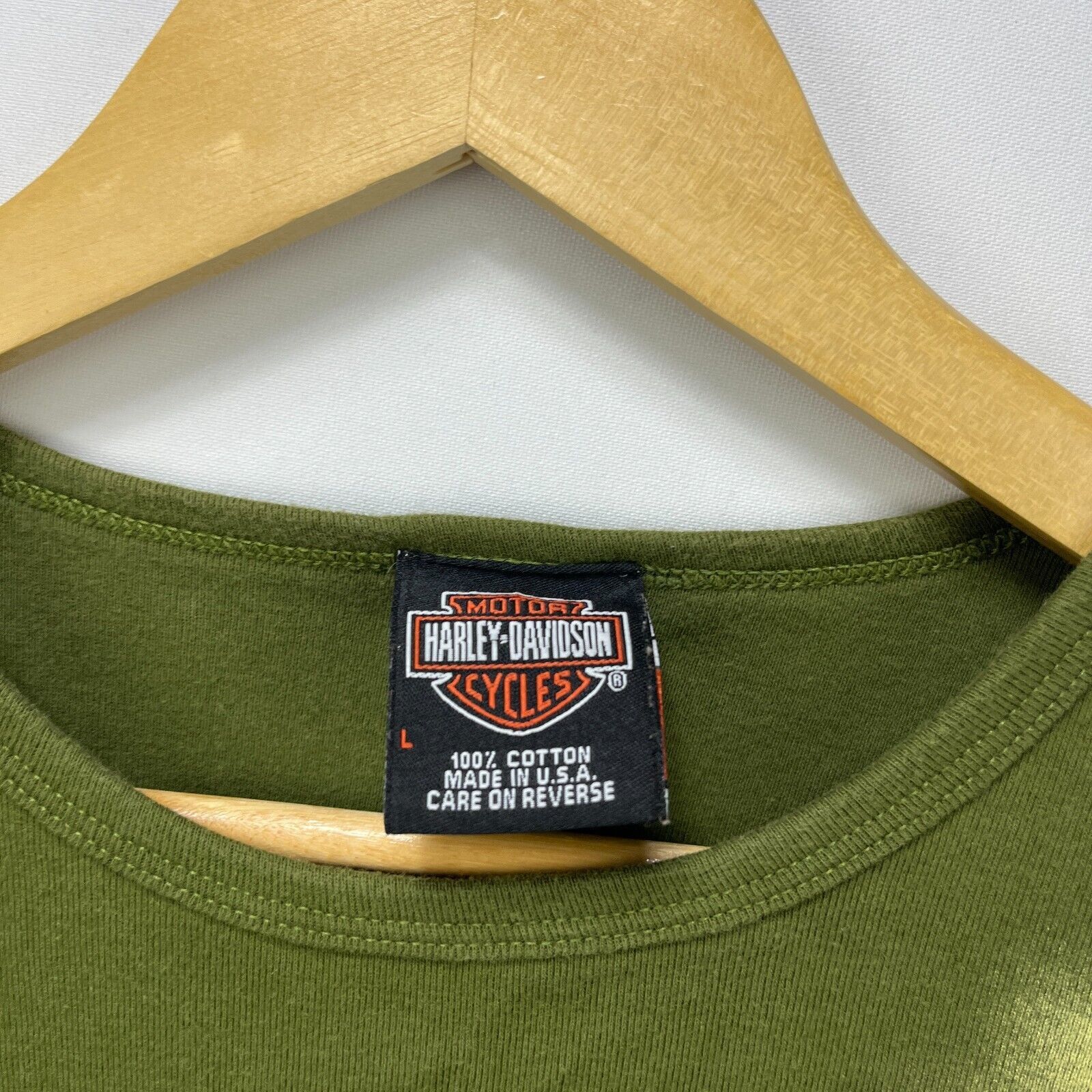 Vintage Vintage Y2K HarleyDavidson Shirt Womens Large Slim Tight Fit Size L / US 10 / IT 46 - 4 Thumbnail