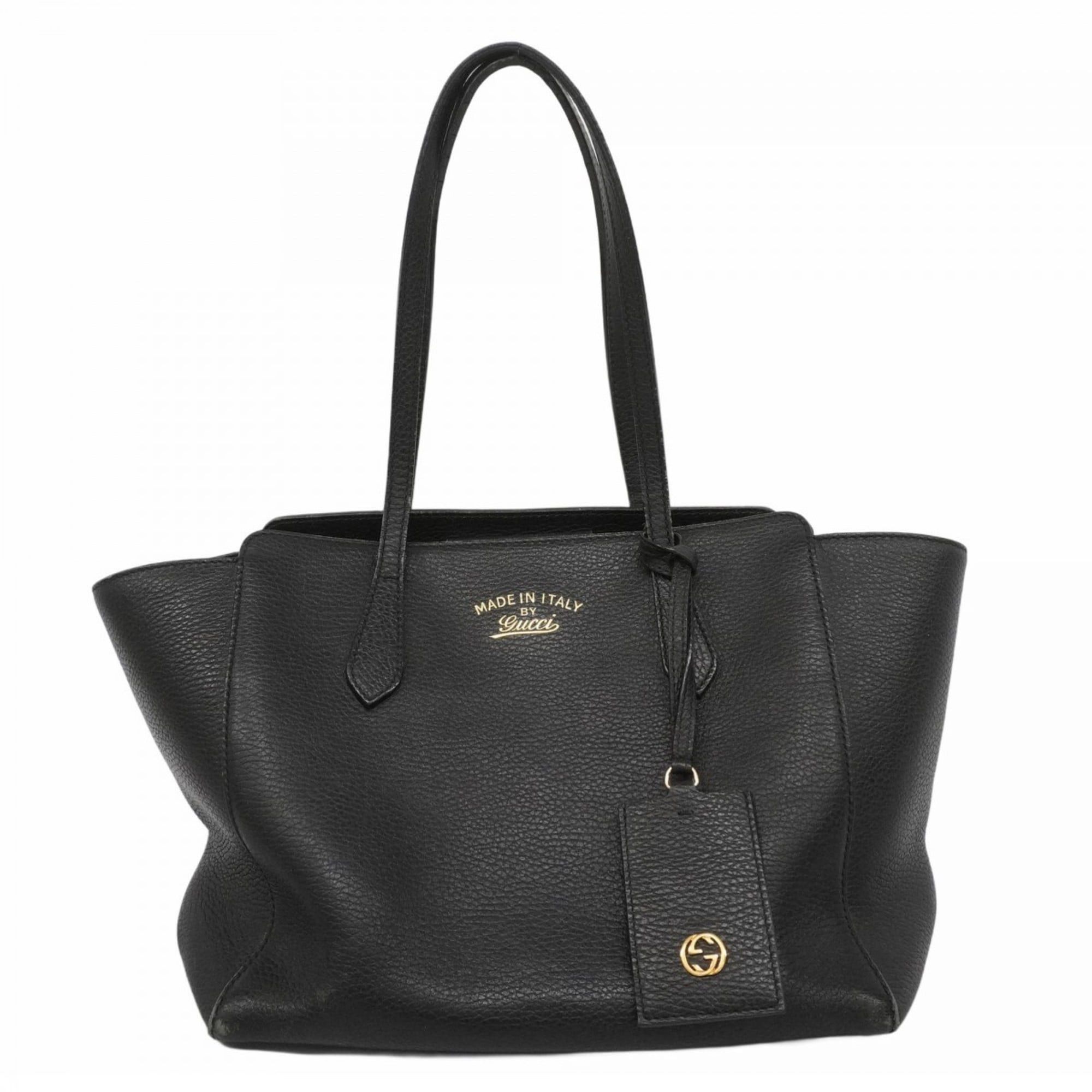 Gucci Tote Bag 354408 Leather Black Women's