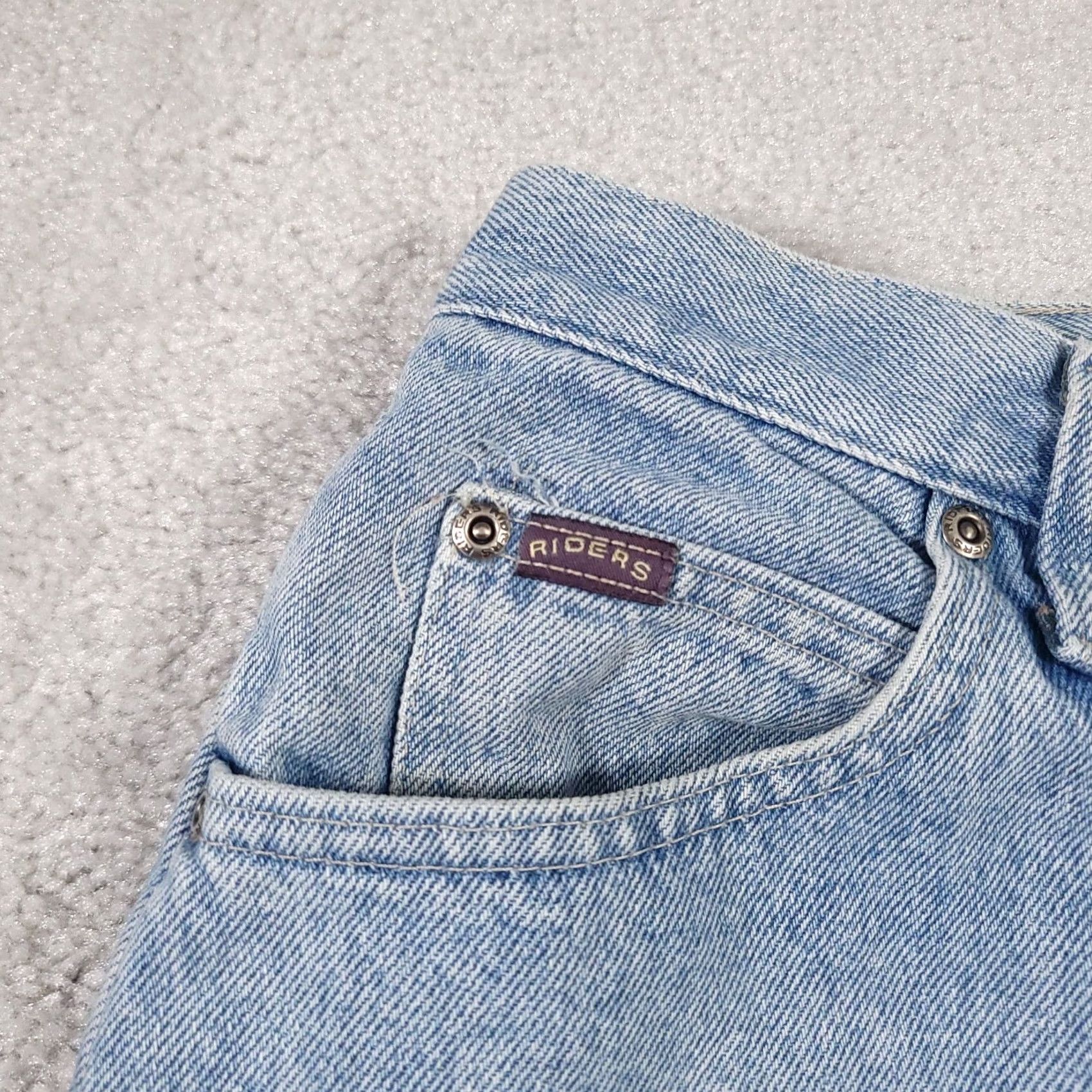 Lee Vtg Lee Riders Jeans Women's 12P Petite Classic Fit Denim Tapered Leg Light Wash Jeans Size 34" / US 12 / IT 48 - 4 Thumbnail
