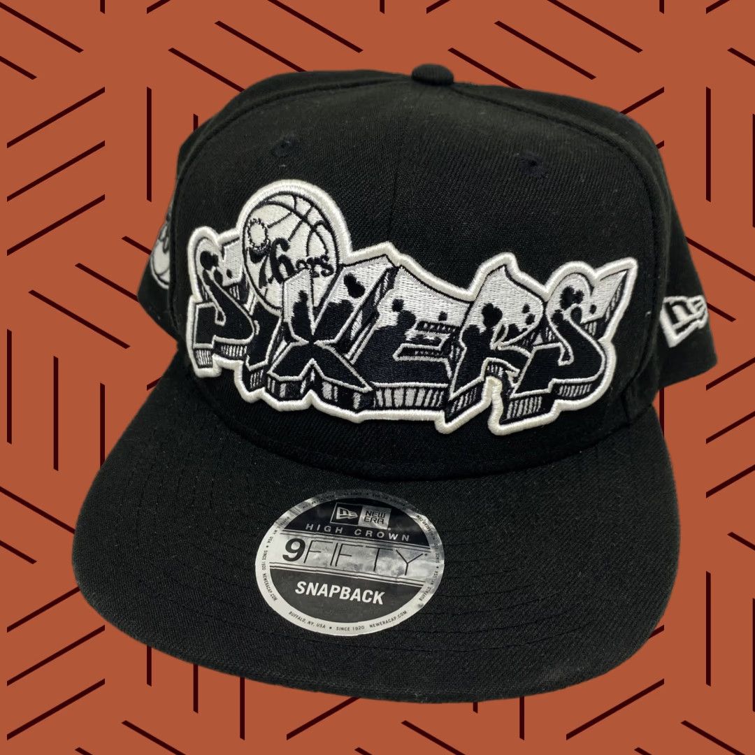 New Era Philadelphia 76ers New Era Hat Cap Snapback Retroword City Line Script 9Fifty Size ONE SIZE - 1 Thumbnail